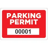 Parking Permit Window Decal Square